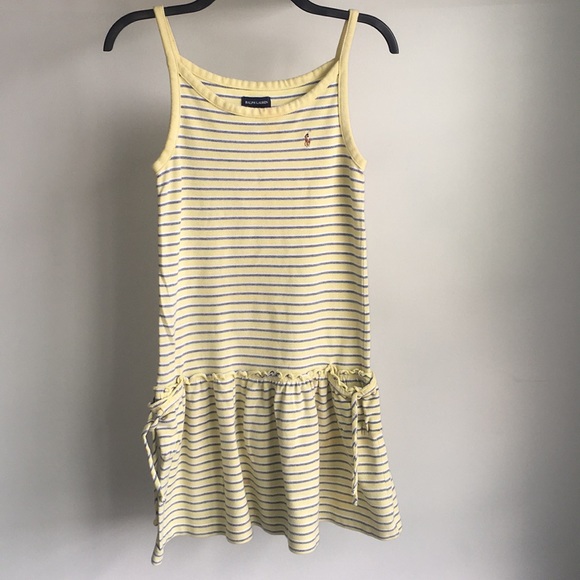 Ralph Lauren Yellow Stripe Dress with thin Stripes - Picture 1 of 7